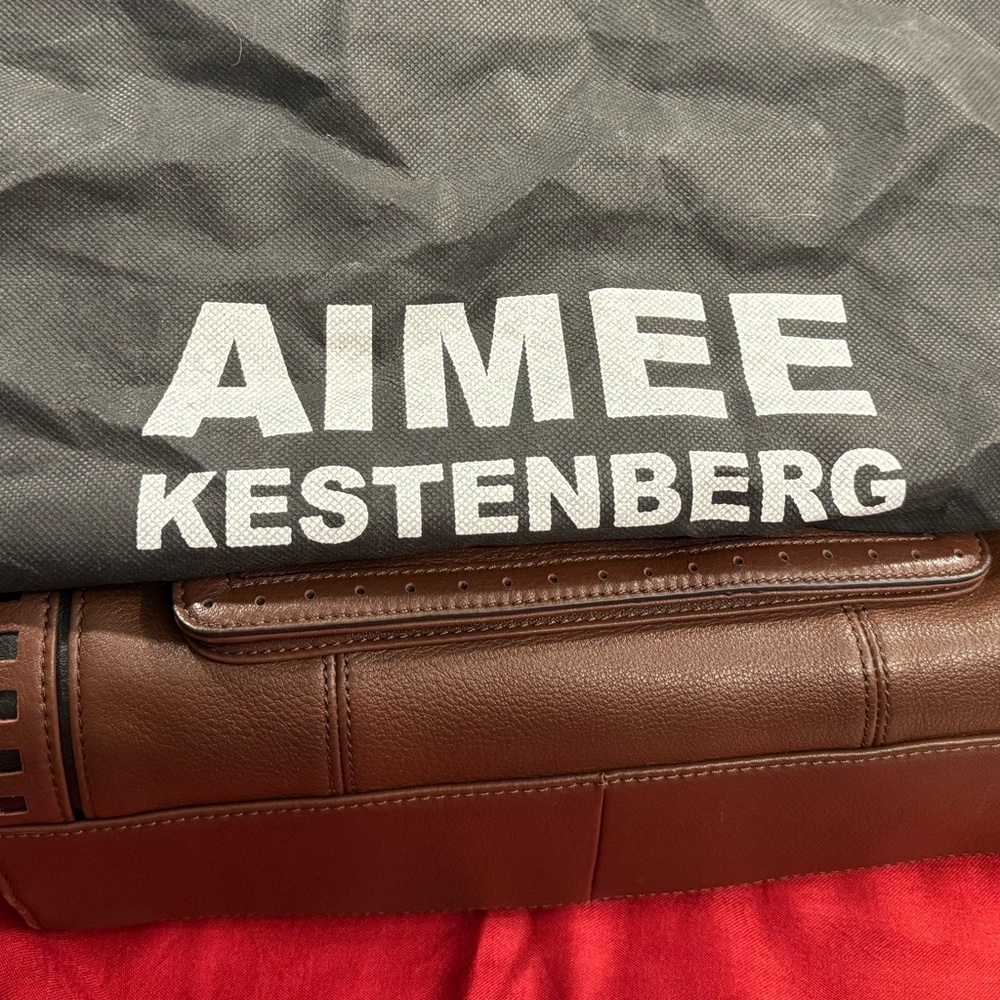 Aimee Kestenberg "Kimberly Shopper" AK7515 Dark Brown Leather Handbag Purse - Picture 10 of 10